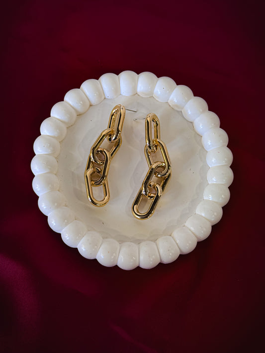 Golden Chain link earrings